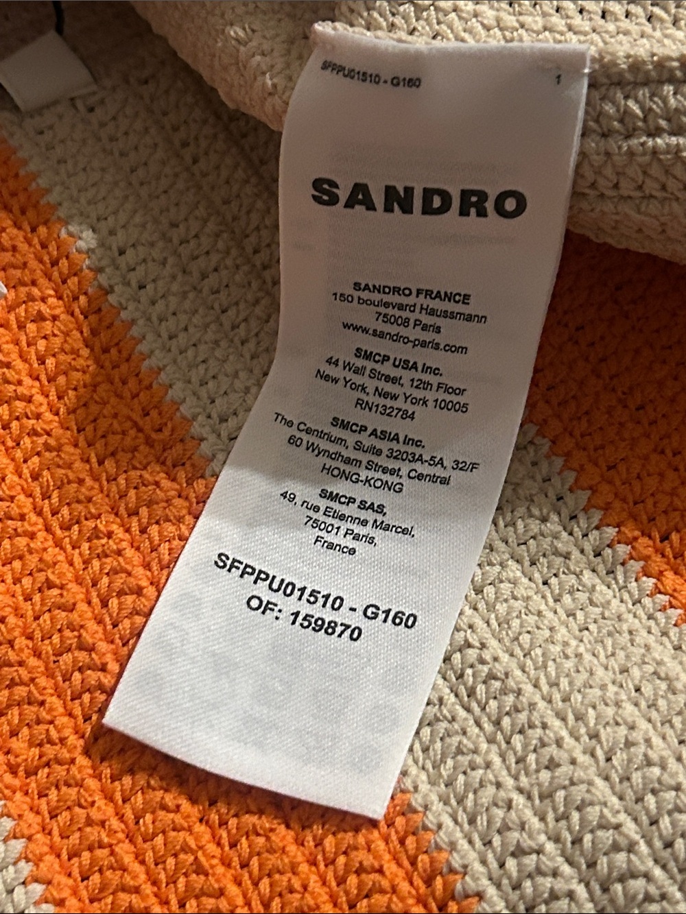 SANDRO Cropped striped crochet top
Orange Beige Original Price $220 - Picture 8 of 9